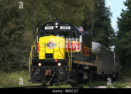 Diesel locomotive ALCOA C420 number CVSR 365. Operated as special event on the Cuyahoga Valley Scenic Railroad. Peninsula Depot, Cuyahoga Valley Natio Stock Photo