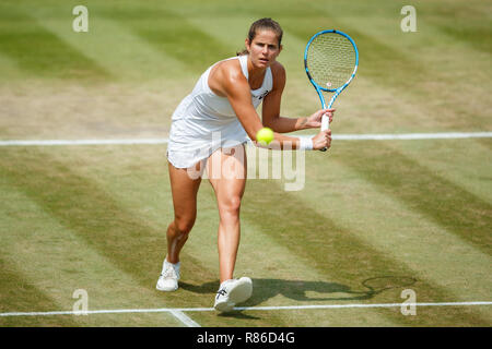 Julia Goerges of Germany in action during the Wimbledon Championships 2018 Stock Photo