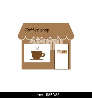 Commerce, coffee shop, store icon. Vector illustration. Stock Vector
