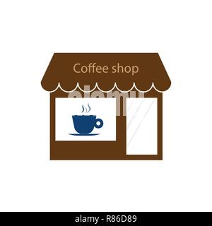 Commerce, coffee shop, store icon. Vector illustration. Stock Vector