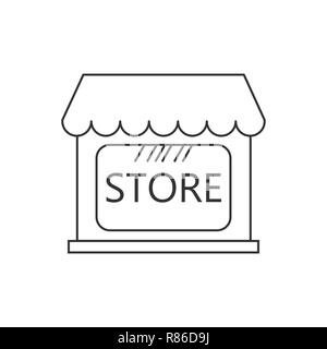 Commerce, shop, store icon. Vector illustration. Building Stock Vector