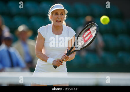 Tennis legend Tracy Austin of the USA during the Wimbledon Championships 2018 Stock Photo