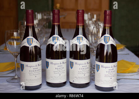 Hospices de Beaune bottle Burgundy wine Stock Photo