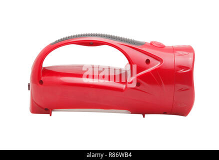 Red torch light on white background Stock Photo