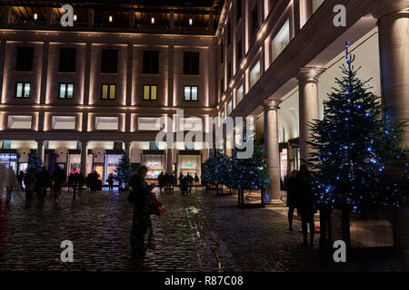 Back facade and entrance to the Royal Opera House, Covent Garden London, at night. Stock Photo