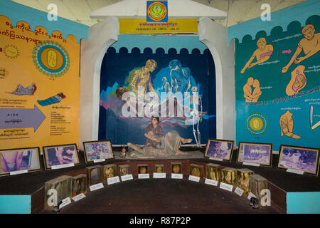 Exhibit at the Drug Elimination Museum in Yangon, Myanmar.