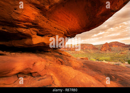 The Amphitheatre is a rock formation in Finke Gorge National Park. Stock Photo