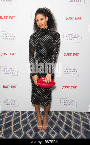 Guest arrivals at the British Takeaway Awards, in association with Just Eat at London’s Savoy Hotel  Featuring: Vick Hope Where: London, United Kingdom When: 12 Nov 2018 Credit: Phil Lewis/WENN.com Stock Photo