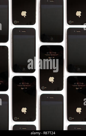 Iphone 4s black pattern Stock Photo