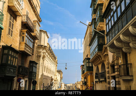 Valletta, Malta - Cityscape photos with buildings, streets. Stock Photo