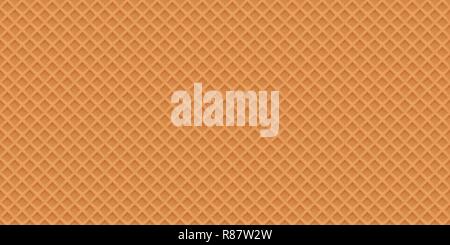 Waffles realistic vector seamless texture.Sweet and delicious fo Stock Vector