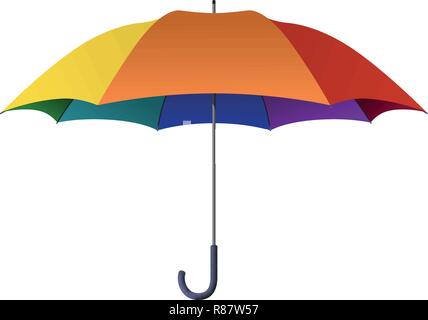 Colorful umbrella vector illustration isolated on white background Stock Vector