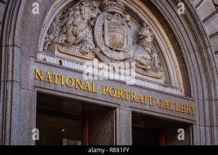 London, United Kingdom - May 13 2018: National Portrait Gallery opened in 1856, the world's first portrait gallery, houses a collection historically i Stock Photo