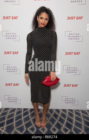 Guest arrivals at the British Takeaway Awards, in association with Just Eat at London’s Savoy Hotel  Featuring: Vick Hope Where: London, United Kingdom When: 12 Nov 2018 Credit: Phil Lewis/WENN.com Stock Photo