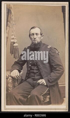 Captain Cyrus Thomas of Co. F, 103rd Pennsylvania Infantry Regiment in uniform) - Photographed by Keet & Gemmill, Corner Third and Market Sts., Harrisburg, Pa Stock Photo