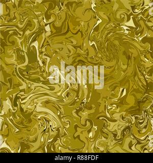 Camouflage with shades of gold, bronze and copper. Seamless fashion camo texture. Marble chaotic lines. Stock Vector