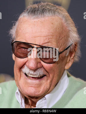 (FILE) Stan Lee Dies At 95. Stan Lee, the legendary writer, editor and publisher of Marvel Comics whose fantabulous but flawed creations made him a real-life superhero to comic book lovers everywhere, has died. He was 95. Lee, who began in the business in 1939 and created or co-created Black Panther, Spider-Man, the X-Men, the Mighty Thor, Iron Man, the Fantastic Four, the Incredible Hulk, Daredevil and Ant-Man, among countless other characters, died early Monday morning at Cedars-Sinai Medical Center in Los Angeles, a family representative told The Hollywood Reporter. HOLLYWOOD, LOS ANGELES,  Stock Photo