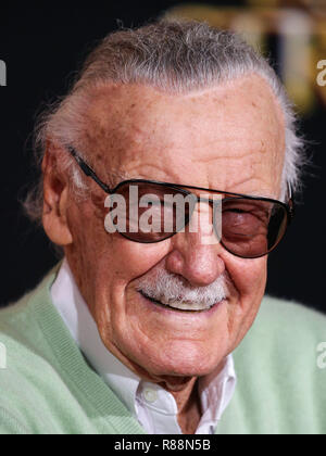 (FILE) Stan Lee Dies At 95. Stan Lee, the legendary writer, editor and publisher of Marvel Comics whose fantabulous but flawed creations made him a real-life superhero to comic book lovers everywhere, has died. He was 95. Lee, who began in the business in 1939 and created or co-created Black Panther, Spider-Man, the X-Men, the Mighty Thor, Iron Man, the Fantastic Four, the Incredible Hulk, Daredevil and Ant-Man, among countless other characters, died early Monday morning at Cedars-Sinai Medical Center in Los Angeles, a family representative told The Hollywood Reporter. HOLLYWOOD, LOS ANGELES,  Stock Photo