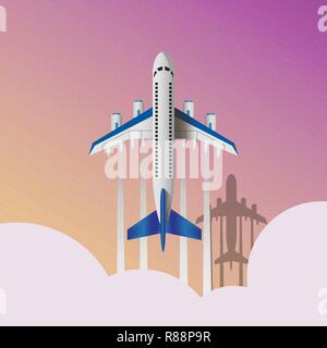 Air travel infographics template. Eps10 vector illustration Stock Vector