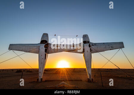 One of the features in Mutonia Sculpture Park at the remote Oodnadatta Track. Stock Photo