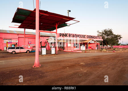 Famous Pink Roadhouse in Oodnadatta. Stock Photo