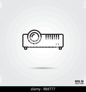 LCD projector line icon vector illustration. Media and entertainment symbol. Stock Vector