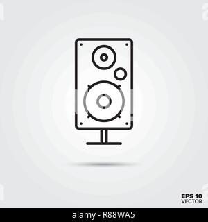 Speaker line icon vector illustration. Media and entertainment symbol. Stock Vector