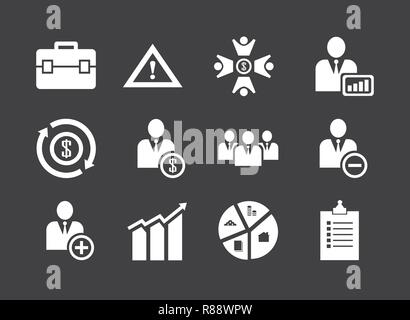 Business Icon Set Bundle, vector used best for your web Stock Vector