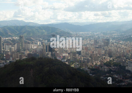 Elevated cityscape from Teleferico Cable Car, Caracas, Venezuela, South America Stock Photo