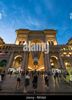 Night Interior View of the Famous Galleria at Sunset Shopping Mall