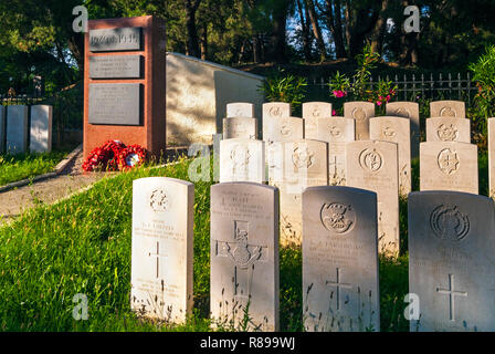 English Commonwealth Cemetery, Tirana Park, Tirana, Albania Stock Photo