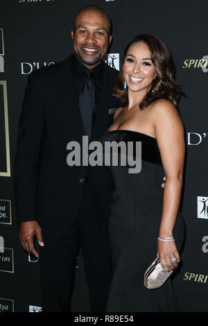 SANTA MONICA, LOS ANGELES, CA, USA - OCTOBER 11: Derek Fisher, Gloria Govan at the City Of Hope Gala 2018 held at Barker Hangar on October 11, 2018 in Santa Monica, Los Angeles, California, United States. (Photo by Xavier Collin/Image Press Agency) Stock Photo