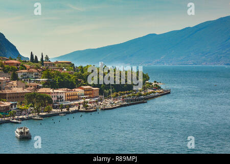 Panoramic view of Lake Idro in spring- Brescia - Lombardy Stock Photo