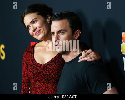 HOLLYWOOD, LOS ANGELES, CA, USA - SEPTEMBER 25: Mandy Moore, Milo Ventimiglia at the Los Angeles Premiere of NBC's 'This Is Us' Season 3 held at Paramount Studios on September 25, 2018 in Hollywood, Los Angeles, California, United States. (Photo by Xavier Collin/Image Press Agency) Stock Photo