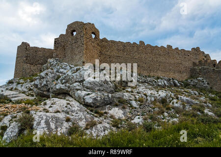 Part of Castle Larisa, the ancient and medieval acropolis of the city of Argos in Peloponnese, Greece Stock Photo