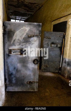 Old iron prison doors Stock Photo