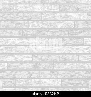 White realistic wooden boards with texture, parquet seamless pattern Stock Vector