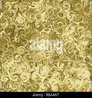 Marble gold abstract background. Digital painted vector marbled texture. Stock Vector
