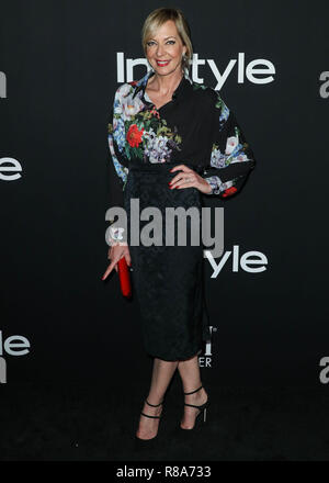 LOS ANGELES, CA, USA - OCTOBER 22: Actress Allison Janney wearing Antonio Marras with Tamara Mellon shoes, EF Collection and Norman Silverman Diamonds jewelry, and a Tyler Ellis clutch arrives at the InStyle Awards 2018 held at the Getty Center on October 22, 2018 in Los Angeles, California, United States. (Photo by Xavier Collin/Image Press Agency) Stock Photo