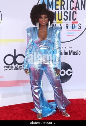 LOS ANGELES, CA, USA - OCTOBER 09: Amara La Negra at the 2018 American Music Awards held at the Microsoft Theatre L.A. Live on October 9, 2018 in Los Angeles, California, United States. (Photo by David Acosta/Image Press Agency) Stock Photo
