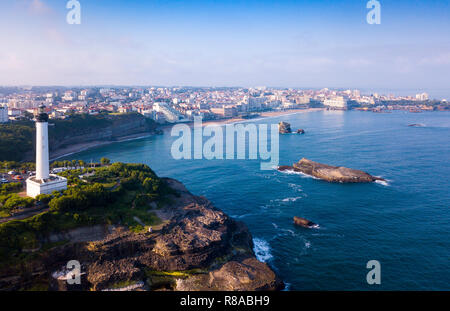 Biarritz lighthouse, France Stock Photo