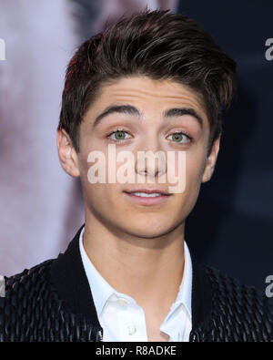 Asher Angel attending the 'Venom' premiere at Regency Village Theatre
