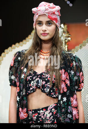 MANHATTAN, NEW YORK CITY, NY, USA - SEPTEMBER 10: Model Taylor Hill walks the runway for Anna Sui during New York Fashion Week: The Shows - September 2018 held at Gallery I at Spring Studios on September 10, 2018 in Manhattan, New York City, New York, United States. (Photo by Xavier Collin/Image Press Agency) Stock Photo