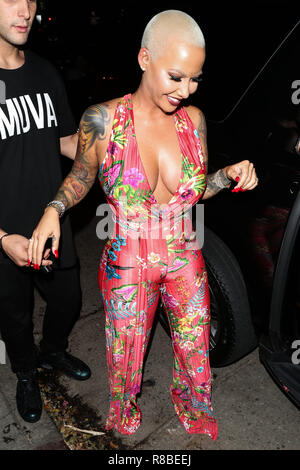 LOS ANGELES, CA, USA - AUGUST 27: Model Amber Rose seen on August 27, 2018 in Los Angeles, California, United States. (Photo by Image Press Agency) Stock Photo