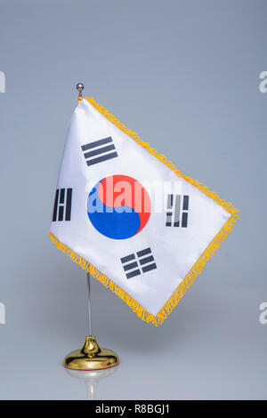 An emblem of Korea and Koreans concept, with national flag 'Taegukgi', national flower 'Rose of Sharon' and so on. 104 Stock Photo