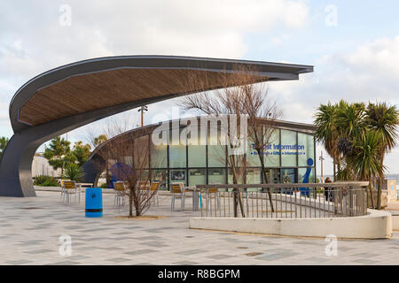 Tourist Information Centre at Pier Approach, Bournemouth, Dorset UK in December Stock Photo