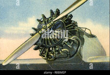 Siemens Sh 20 60 horse power aircraft engine, 1932.  Creator: Unknown. Stock Photo