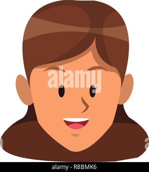 woman brunette smiling only face Stock Vector Image & Art - Alamy