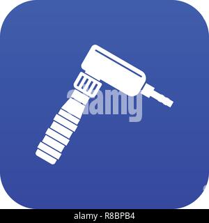 Hand draw rotary tattoo machine icon digital blue Stock Vector