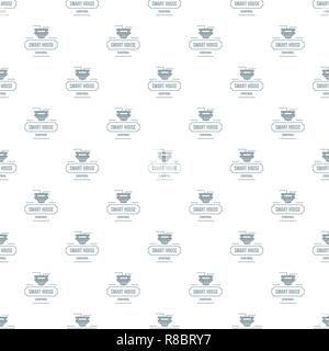 Smart house pattern vector seamless Stock Vector